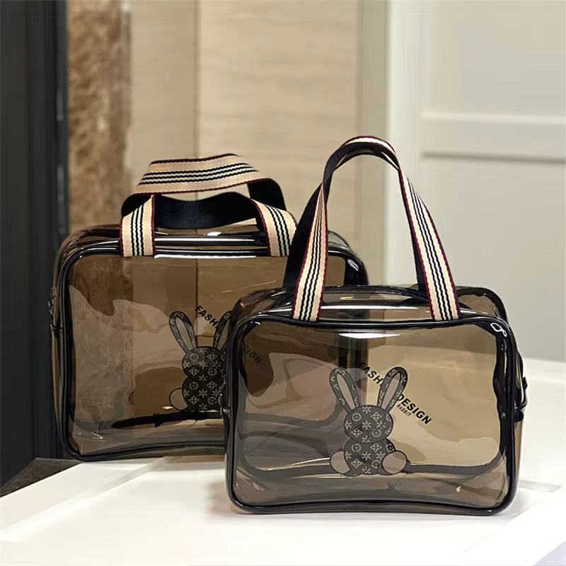 Brown Berry Print Washbag