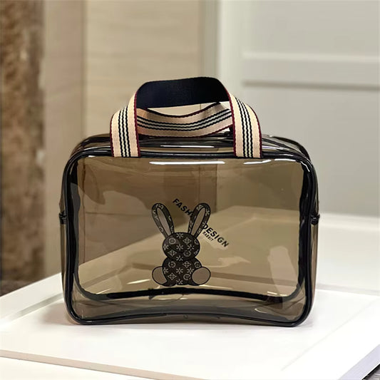 Brown Berry Print Washbag