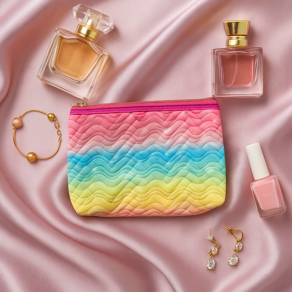 Rainbow Makeup Pouch Set